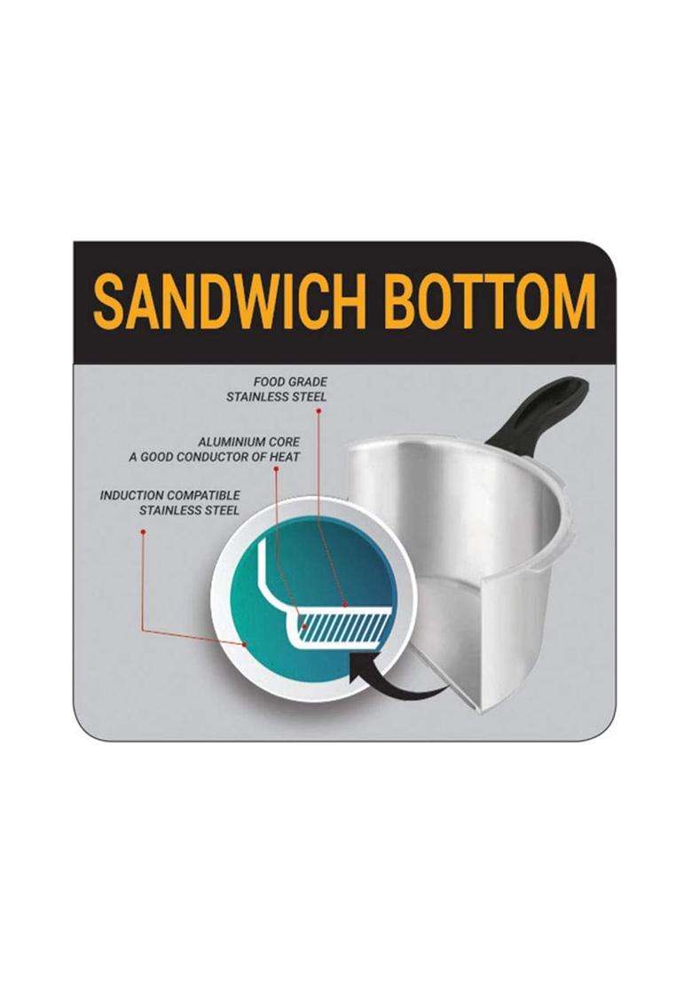 Pigeon By Stovekraft 2 Combo Special Stainless Steel Inner Lid Induction Base | 3 L | 3.2 Qt - Indya