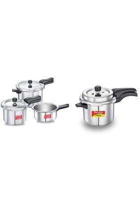 Prestige Svachh Aluminium 2 3 Combo Cooker with Induction Base Prestige Svachh Deluxe | 5 L | 5.3 Qt