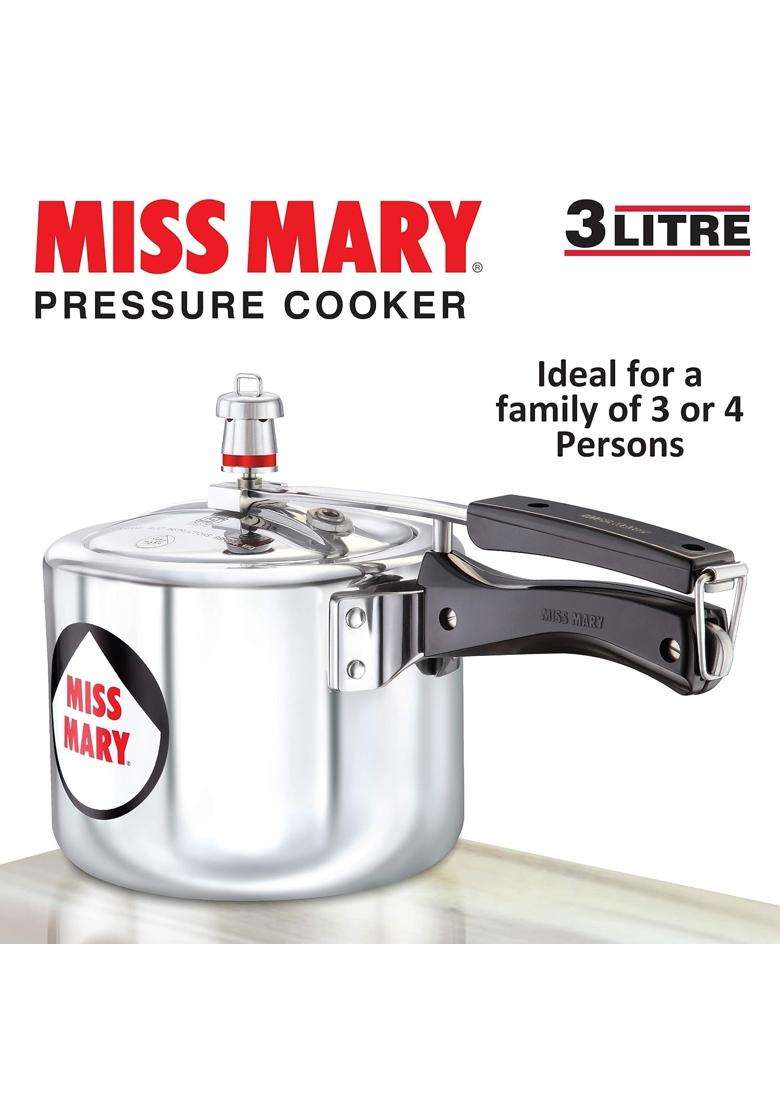 Hawkins Miss Mary Aluminium Pressure Cooker | 3 L | 3.2 Qt - Indya