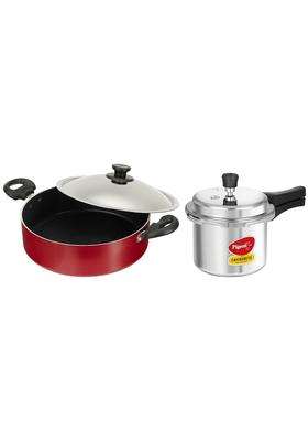 Pigeon By Stovekraft Favourite Outer Lid Non Induction Aluminium Pressure Cooker | 3 L | 3.2 Qt | Non-Stick