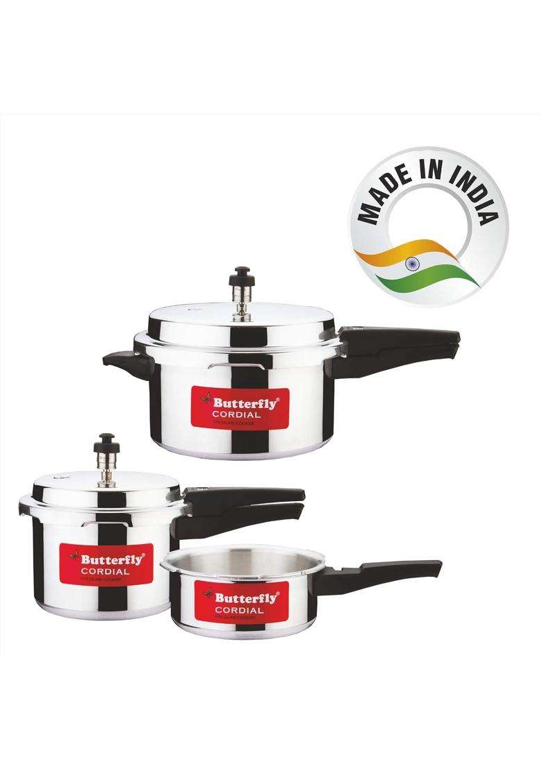 Butterfly Cordial and Non Induction Bottom Outer Lid Pressure Cooker | 2 L | 2.1 Qt - Indya