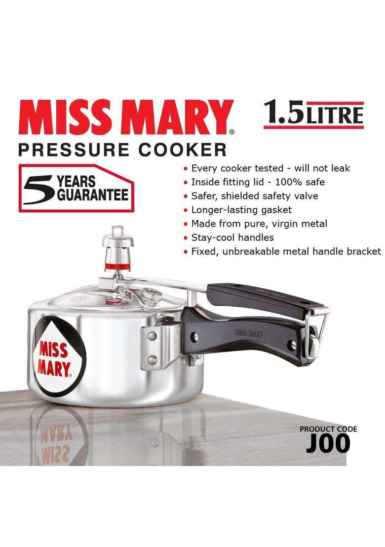 Hawkins Miss Mary Aluminum Pressure Cooker | 1.5 L | 1.6 Qt - Indya