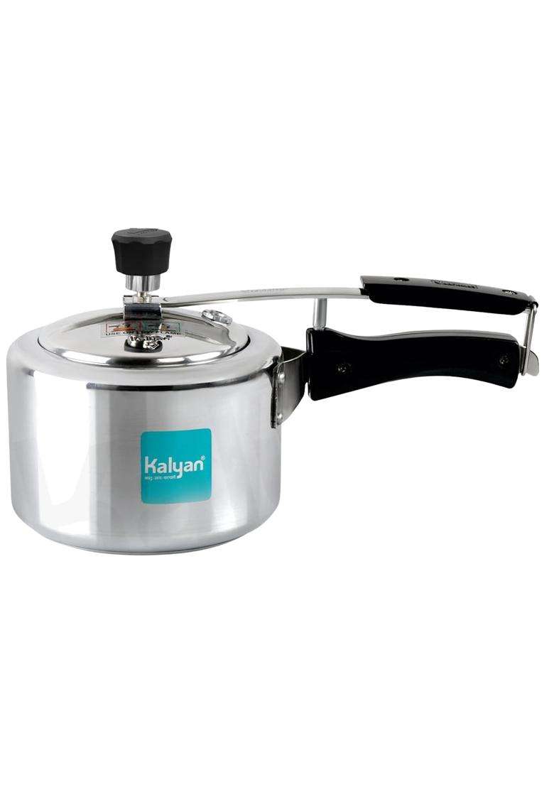 KALYAN Innerlid Wide-Body Induction Base Blue Series Aluminium Pressure Cooker | 3 L | 3.2 Qt - Indya