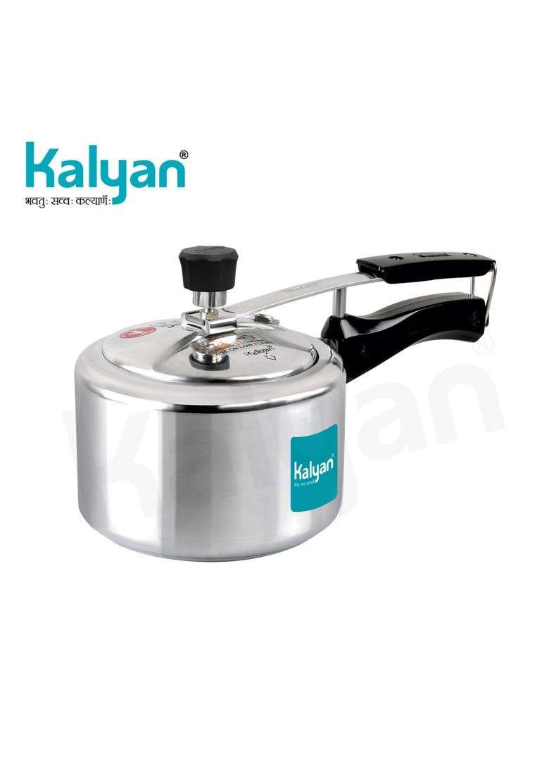 KALYAN Innerlid Wide-Body Induction Base Blue Series Aluminium Pressure Cooker | 3 L | 3.2 Qt - Indya