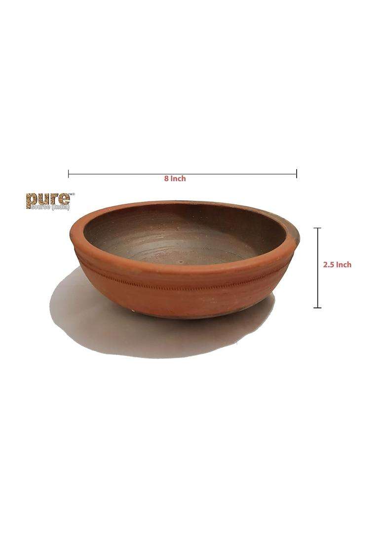 Pure Source India Clay Handi Cooking Pot Set | 1.5 L | 1.6 Qt - Indya