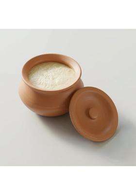 RAJENDER CLAY HANDICRAFT Premium Handmade Dahi Handi Curd Pot | 1 L | 1.1 Qt | Non-Toxic