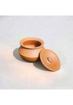 RAJENDER CLAY HANDICRAFT Dahi Handi Curd Pot | 500 ml | 16.9 fl oz | Non-Toxic | Handcrafted
