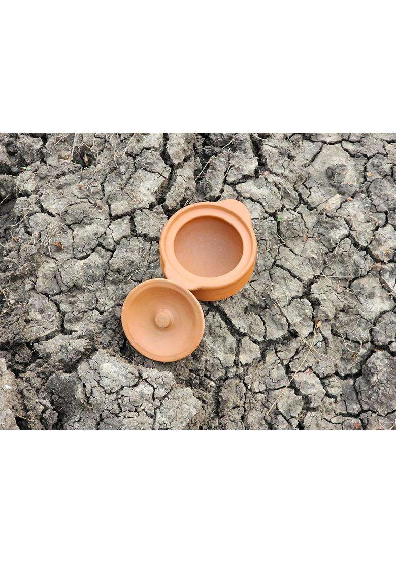 RAJENDER CLAY HANDICRAFT Kabutari Dahi Handi | 1 L | 1.1 Qt | Handcrafted - Indya