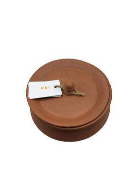 HC THE CRAFTS The Crafts Clay Curd Pot Dahi Handi Dal Handi Mitti Handi Curd Bowl with Lid | 500 ml | 16.9 fl oz