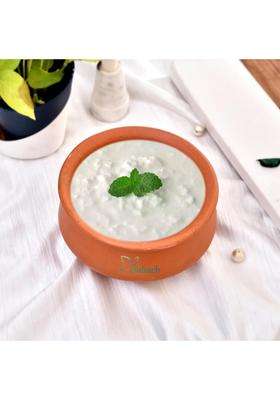 B S NATURAL Clay Dahi Handi with Lid | 500 ml | 16.9 fl oz