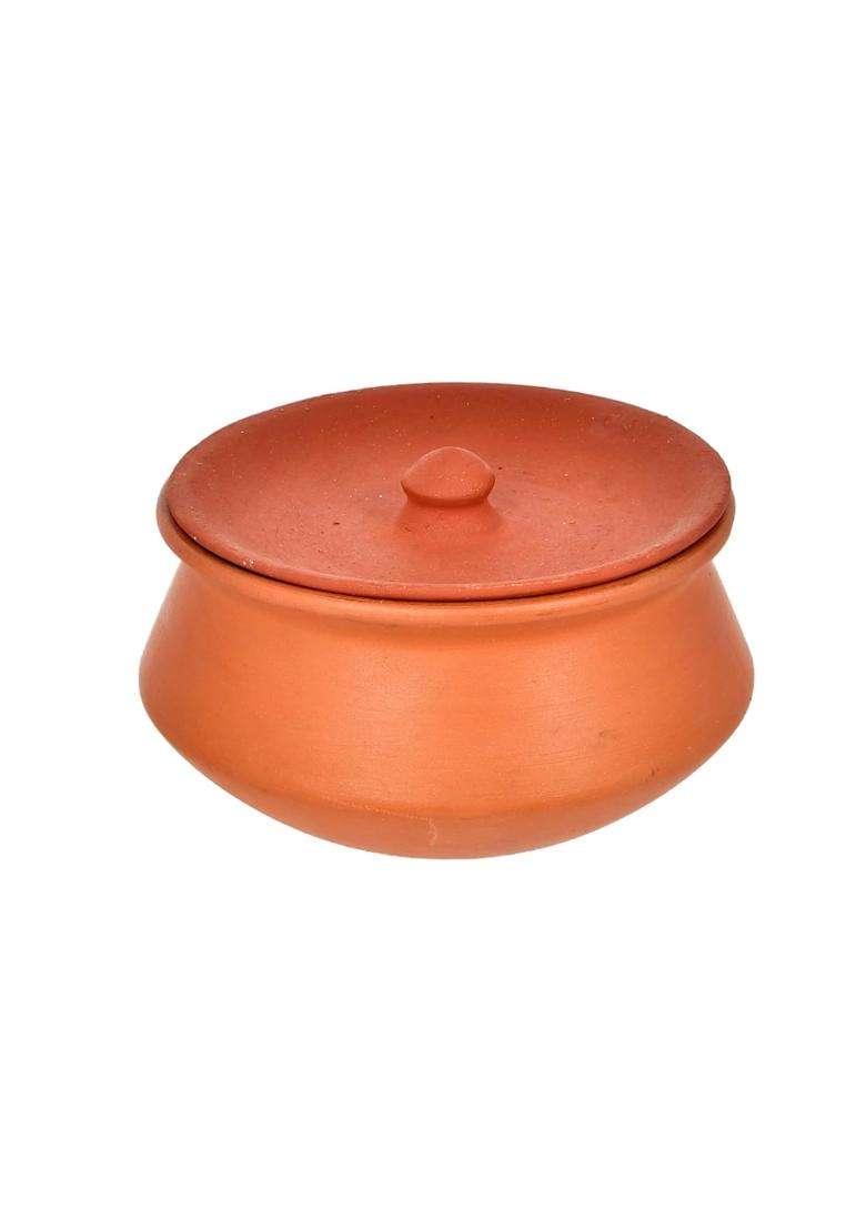 B S NATURAL Organic Clay Dahi Handi | With Lid - Indya