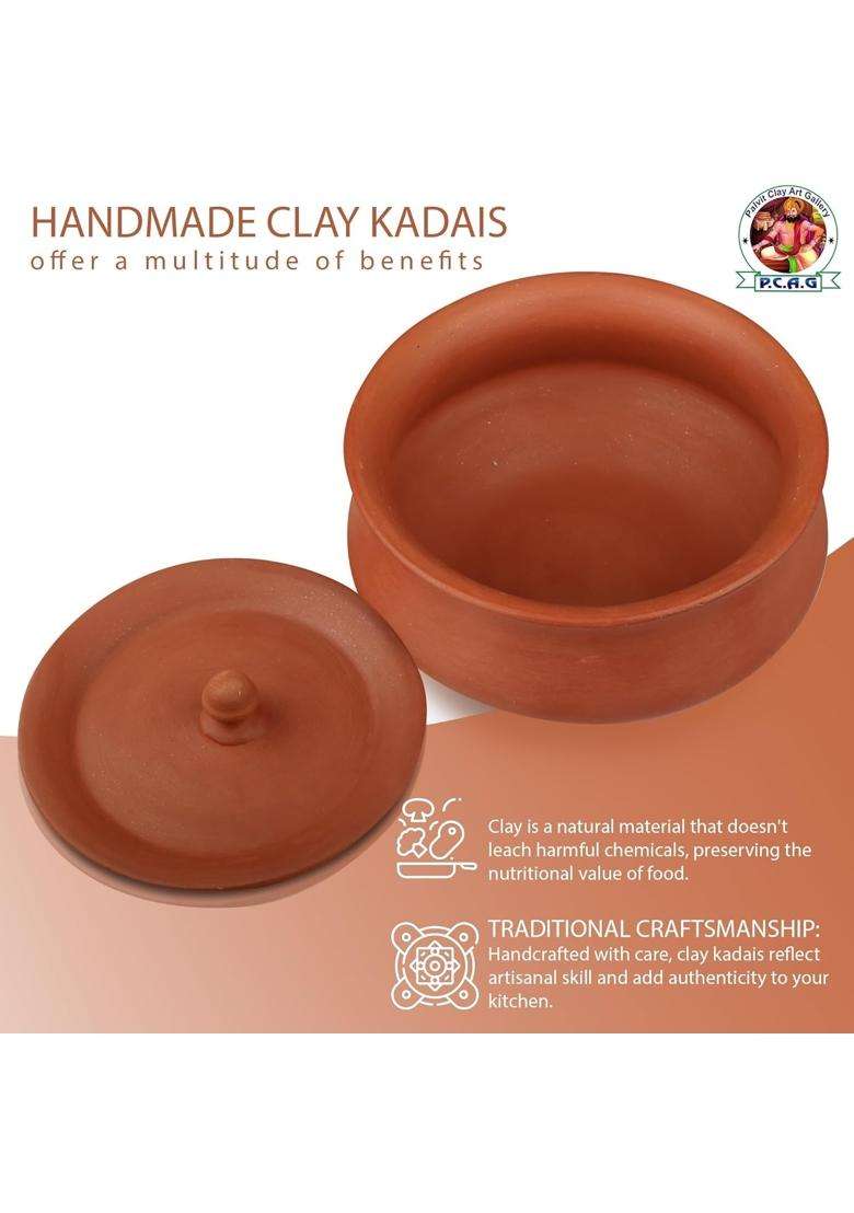 B S NATURAL Organic Clay Dahi Handi | With Lid - Indya