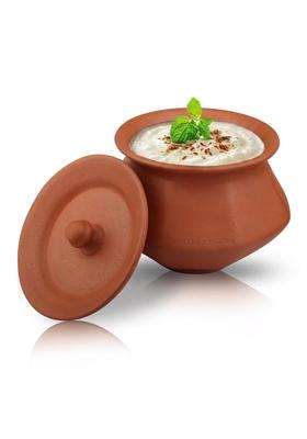 PALVIT CLAY ART GALLERY Phal Handi Terracotta Clay Bowl Pot Phal Handi with Lid for Curd | 500 ml | 16.9 fl oz