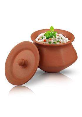 PALVIT CLAY ART GALLERY Biryani Handi Biryani Pot Pot for Cooking | 1.5 L | 1.6 Qt | With Lid