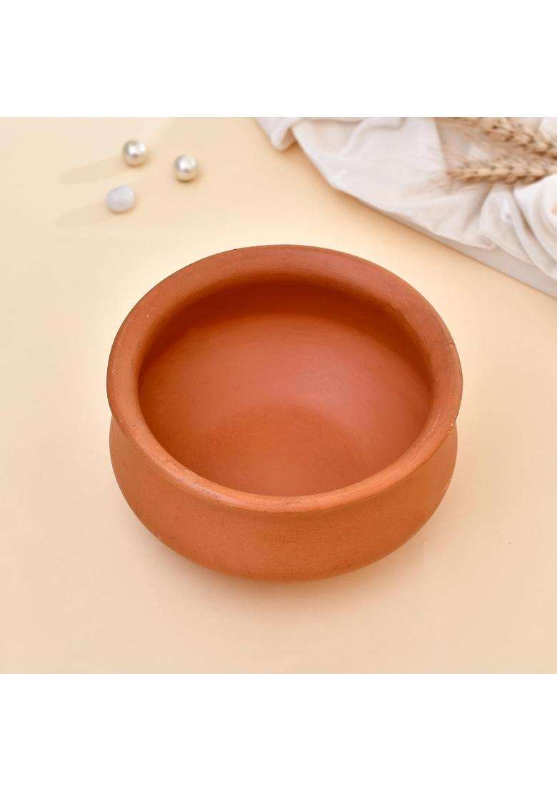 B S NATURAL Organic Clay Dahi Handi | With Lid - Indya