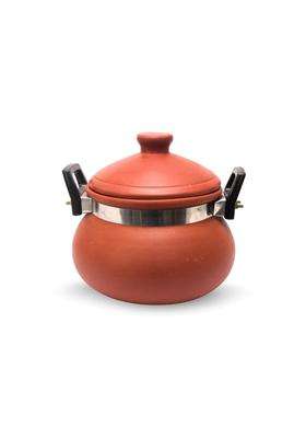 Terra Charms Clay Daal Handi | 2.5 L | 2.6 Qt | Handcrafted