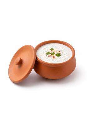 Clay Root Organic Clay Dahi Handi with Lid | 500 ml | 16.9 fl oz