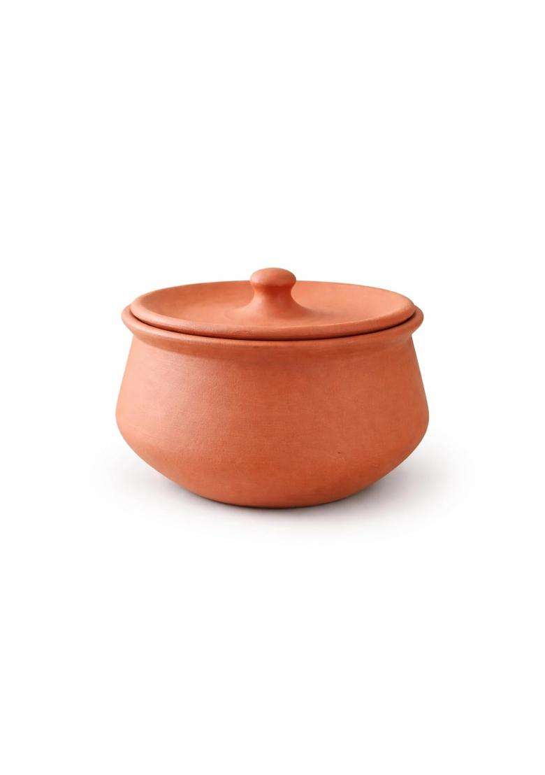 Clay Root Organic Clay Dahi Handi with Lid | 500 ml | 16.9 fl oz - Indya