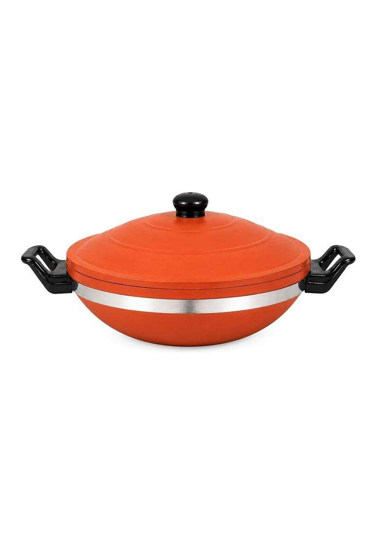 Matti Shree Clay Kadai Wok for Cooking with Lid | 3 L | 3.2 Qt - Indya