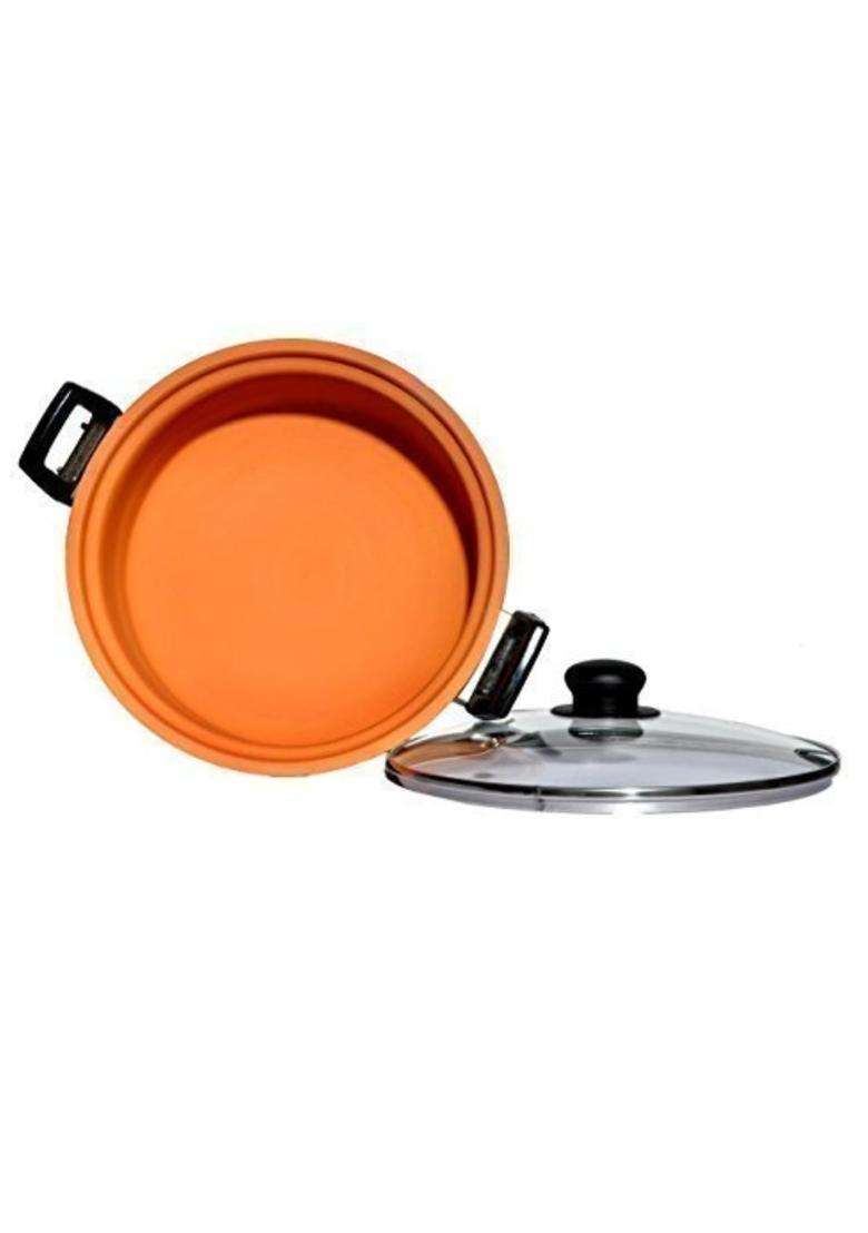 PALVIT CLAY ART GALLERY Organic Clay Mitti Kadhai Wok | 1800 ml | 60.9 fl oz - Indya