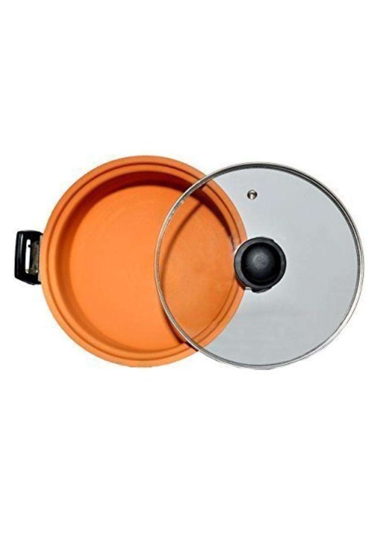 PALVIT CLAY ART GALLERY Organic Clay Mitti Kadhai Wok | 1800 ml | 60.9 fl oz - Indya