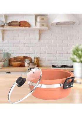 Terra Charms Clay KadhaiArtisan Mitti Ka Kadhai Wok Handmade Excellence for Gourmet Cooking | 1.5 L | 1.6 Qt | With Lid