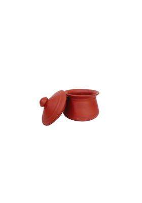 THE HANDICRAFTIAN Terracotta Serving Handi | 1 L | 1.1 Qt | Handcrafted