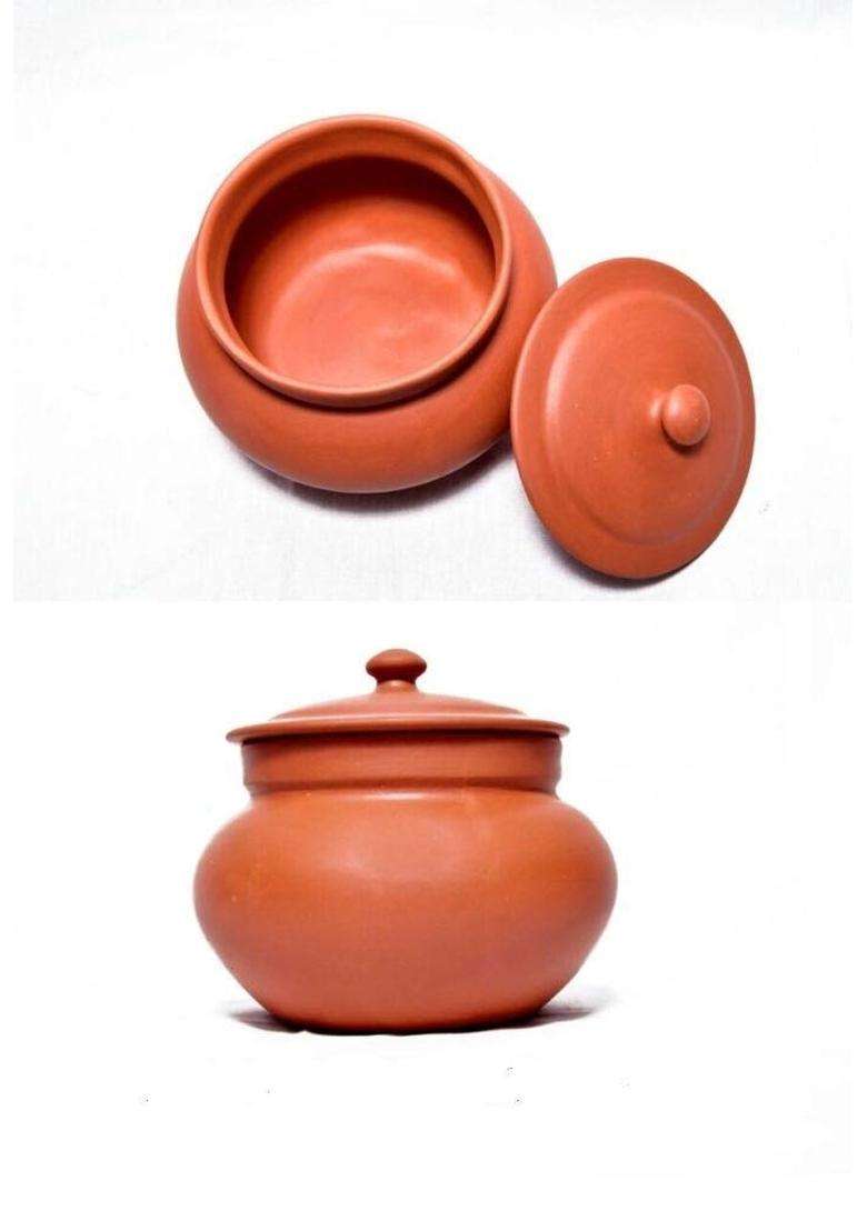 PALVIT CLAY ART GALLERY Clay Dal Handi Biryani Handi Biryani Pot | 2.5 L | 2.6 Qt - Indya