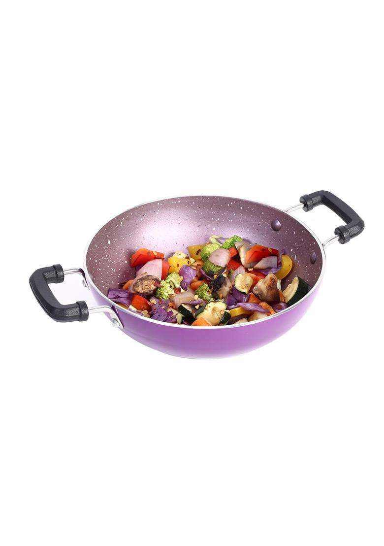 Wonderchef Venice Mini Kadhai Wok Pure-Grade Virgin Aluminium | 16 cm | 6.3 Inch | PFOA Free | Non-Stick - Indya