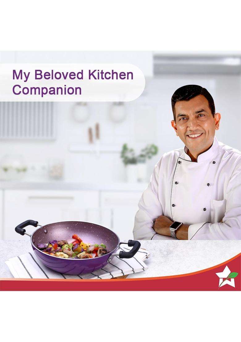 Wonderchef Venice Mini Kadhai Wok Pure-Grade Virgin Aluminium | 16 cm | 6.3 Inch | PFOA Free | Non-Stick - Indya