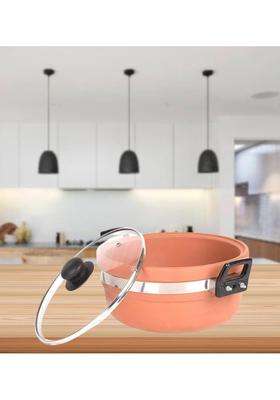 Terra Charms Clay KadhaiMitti Ki Stylish Kadhai Wok | 1.5 L | 1.6 Qt | With Lid