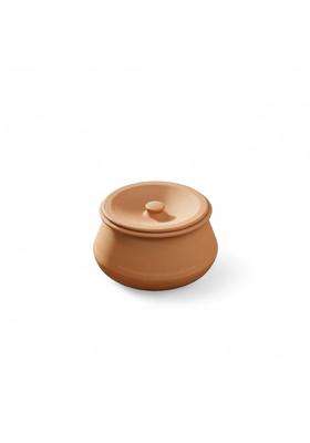 RAJENDER CLAY HANDICRAFT Mitti Desi Handi 100 Handmade Clay Cooking Pot | 2 L | 2.1 Qt