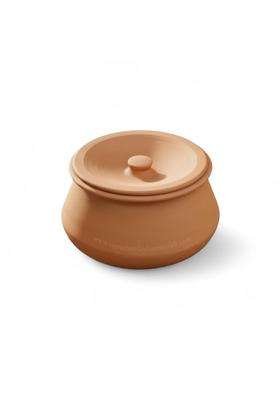 RAJENDER CLAY HANDICRAFT Mitti Desi Handi 100 Handmade Clay Cooking Pot | 4 L | 4.2 Qt