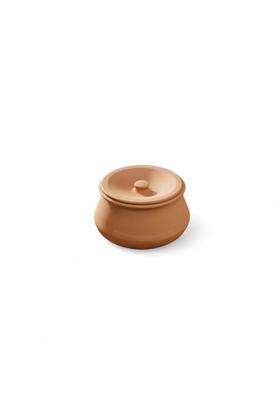 RAJENDER CLAY HANDICRAFT Mitti Desi Handi 100 Handmade Clay Cooking Pot | 1 L | 1.1 Qt