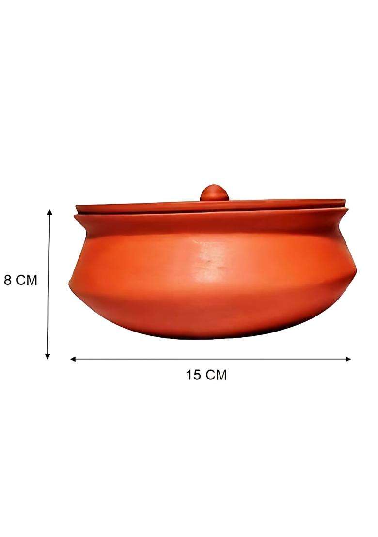 B S NATURAL Handi for Cooking | 500 ml | 16.9 fl oz | With Lid - Indya