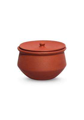 Terra Charms Clay Handi for Cooking with Lid | 1 L | 1.1 Qt | Handcrafted