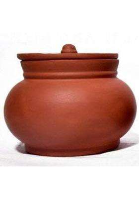 PALVIT CLAY ART GALLERY Palvit Clay Art Earthen Handmade and Cooking Curd and Sprouts Pot Dahi Dal | 1500 ml | 50.7 fl oz | With Lid