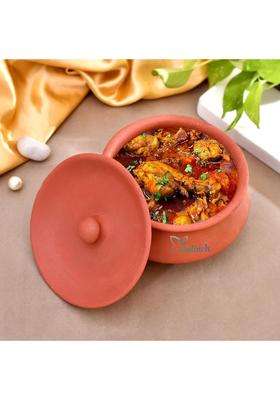 B S NATURAL Organic Clay Dahi Handi | With Lid