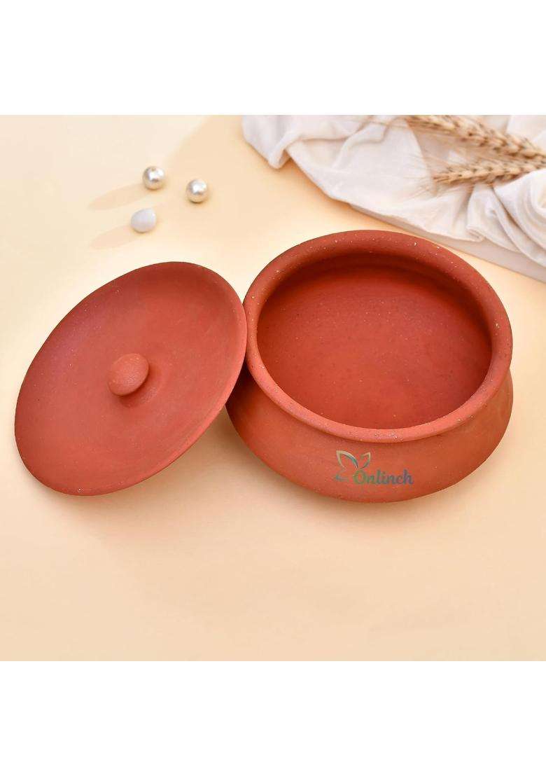 B S NATURAL Organic Clay Dahi Handi | With Lid - Indya