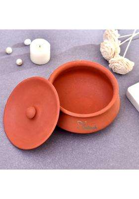 B S NATURAL Organic Clay Dahi Handi | With Lid