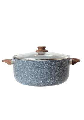 PLUMM Get Plumm Sauce Pot Cookware with Handle Grey | 5 L | 5.3 Qt | 24 cm | 9.4 Inch | Induction Compatible | With Lid