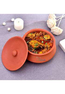 B S NATURAL Organic Clay Dahi Handi | 0.5 L | 0.5 Qt | With Lid