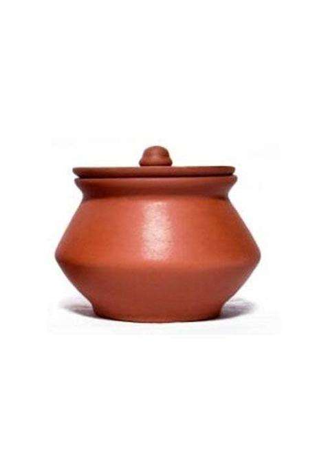 VINTICA Organic Clay Crafts Clay Handi Cooking Pot for Cooking Clay Handi MItti Handi Curd Handi | 1800 ml | 60.9 fl oz