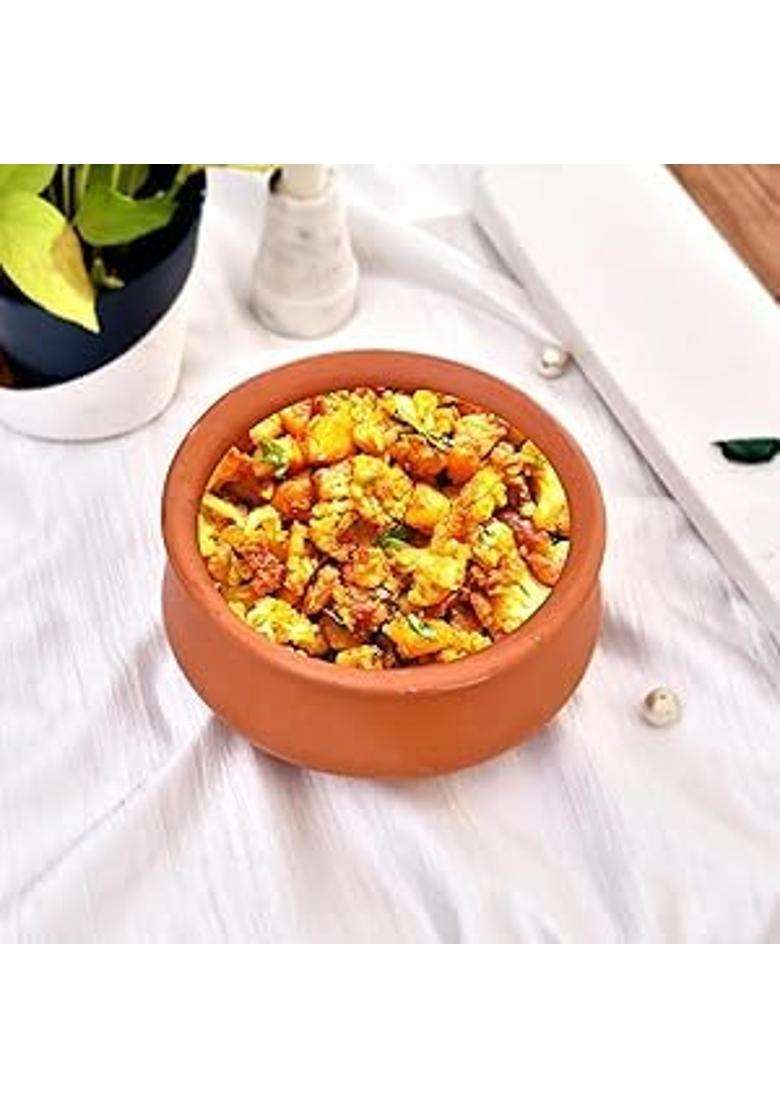 SHRIYAM CRAFT Mitti Cool Terracotta Clay Curd Pots | 1000 ml | 33.8 fl oz - Indya