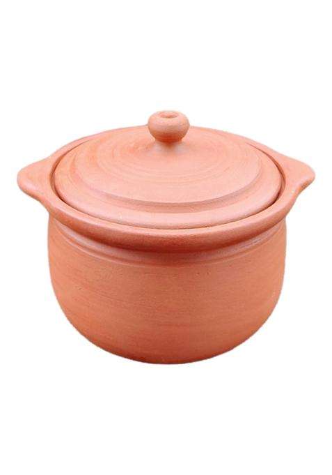 EZAHK Earthen Clay Handi with Lid | 1.5 L | 1.6 Qt