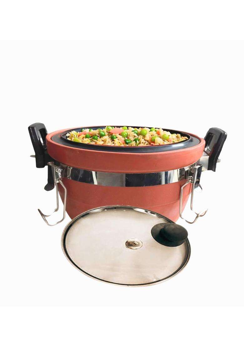 Terra Charms Clay Rice Cooker Earthenware | 3 L | 3.2 Qt - Indya