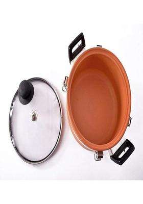 Terra Charms Traditional Terra Cotta Clay Cooker | 3 L | 3.2 Qt | Handcrafted
