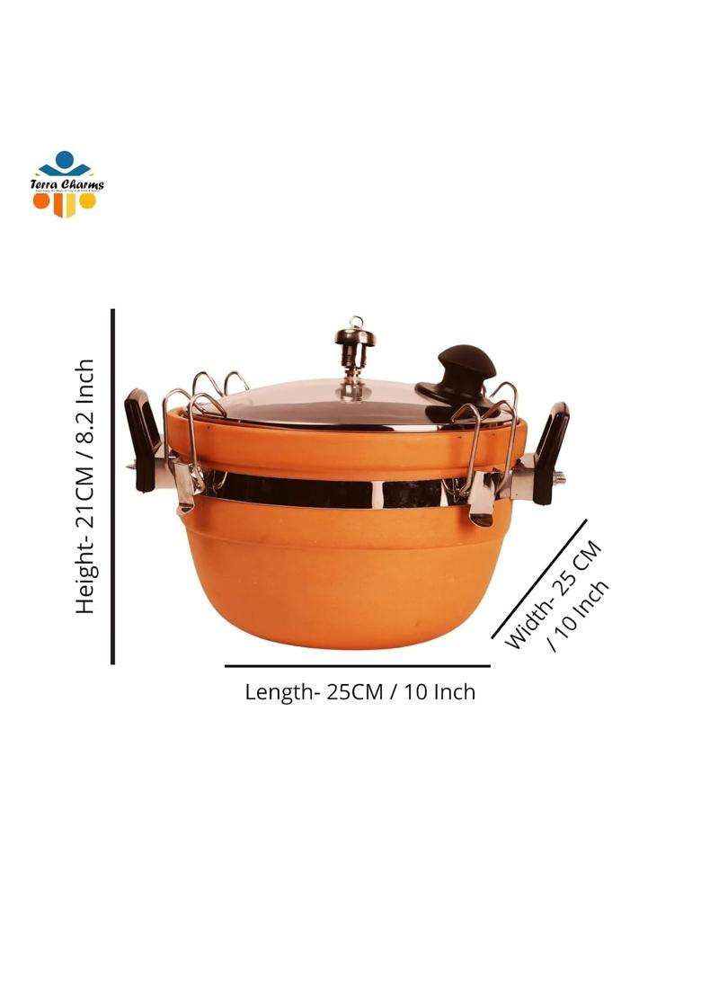 Terra Charms Clay Chicken Cooker Earthenware Kitchenware | 3 L | 3.2 Qt - Indya