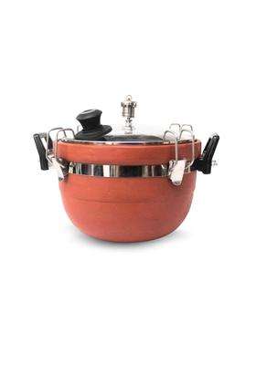 Terra Charms Clay Cooker Mitti Handi Cooking Pot | 3 L | 3.2 Qt