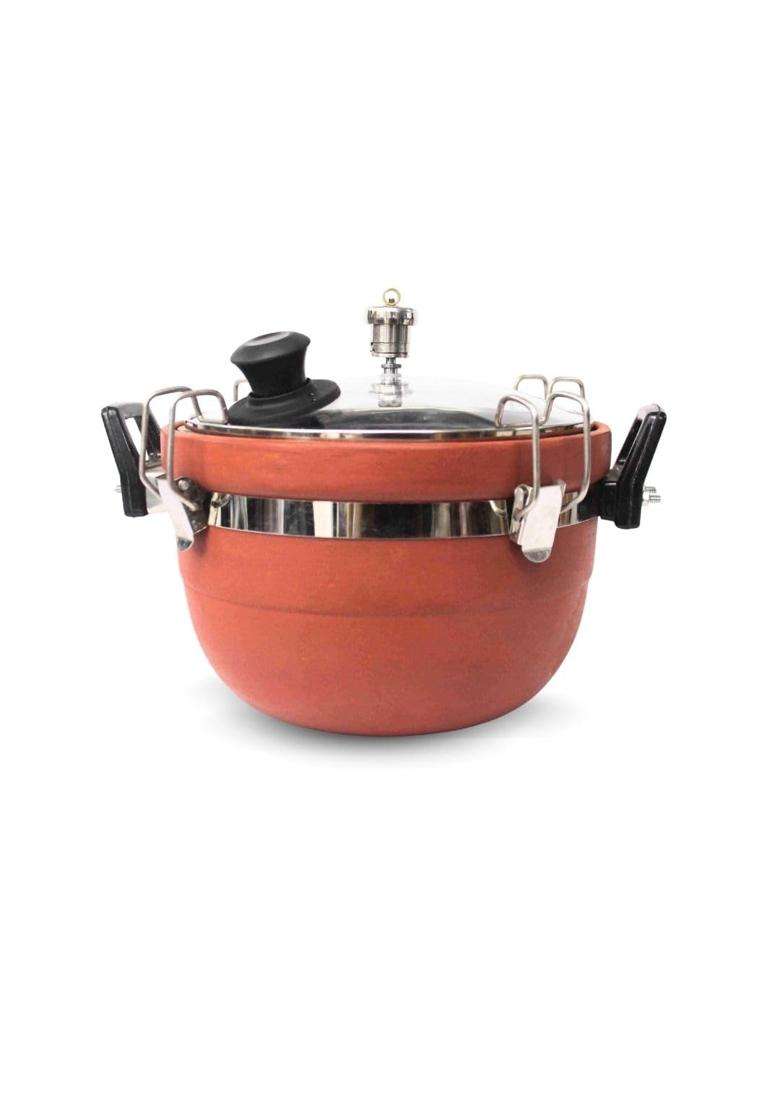 Terra Charms Clay Cooker Mitti Handi | 3 L | 3.2 Qt - Indya